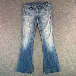 Citizens of Humanity Jeans Womens 27 Boyd Uber Low Rocker Flare Blue Denim USA